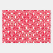 Weißes art-Deko-Muster - benutzerdefinierter Hinte Geschenkpapier Set (Vorderseite 3)