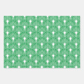 Weißes art-Deko-Muster - benutzerdefinierter Hinte Geschenkpapier Set (Vorderseite)