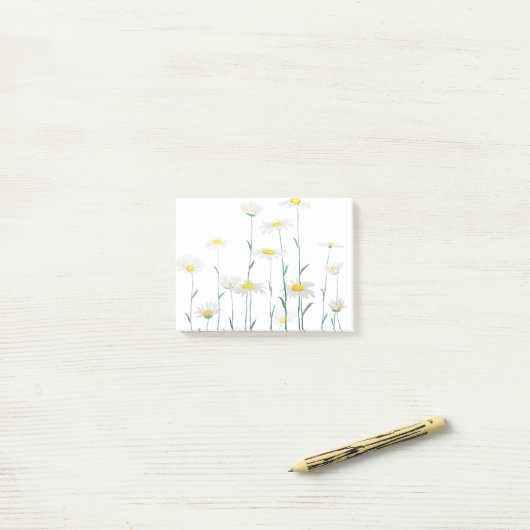 Weißes Ast-Aquarell Post-it Klebezettel (Auf Schreibtisch)