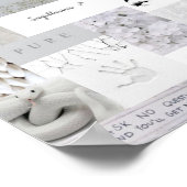 Weißes ästhetisches Sagittarium zodiac Zeichenpost Poster (Ecke)