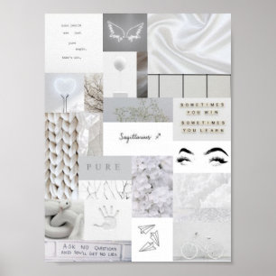 weißes ästhetisches Schützetierkreis-Zeichenpla Poster