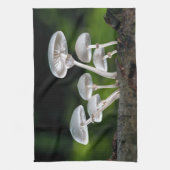 Weißes Austernpilz Geschirrtuch (Vertikal)