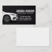 Weißes Automobil | Treiber Visitenkarte (Vorne/Hinten)