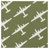 Weißes B-24-Liberator-Muster Olive Fabric Stoff (Nahaufnahme)