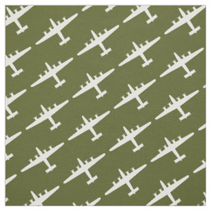 Weißes B-24-Liberator-Muster Olive Fabric Stoff