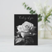 Weißes B&W-Foto Postkarte (Stehend Vorderseite)