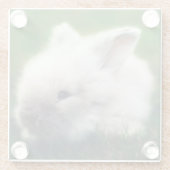 Weißes Babyblasen Glasuntersetzer (Rückseite)