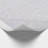 Weißes Backsteinmauer-Packpapier Geschenkpapier (Ecke)