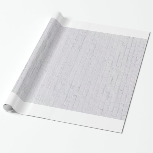 Weißes Backsteinmauer-Packpapier Geschenkpapier (Ungerollt)