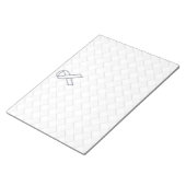 Weißes Band-Bewusstsein auf Schachbretter drucken Notizblock (angewinkelt)