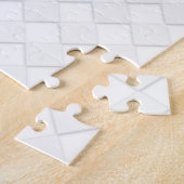 Weißes Band-Bewusstsein auf Schachbretter drucken Puzzle (Seite)