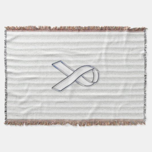 Weißes Band-Bewusstsein auf vertikalen Streifen Decke (Vorderseite)