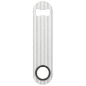 Weißes Band-Bewusstsein auf vertikalen Streifen Speedflaschenöffner (Rückseite)