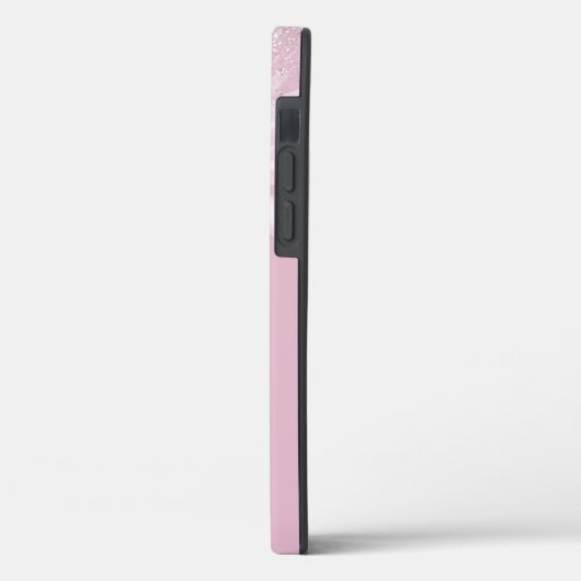 Weißes Band-Blume-Monogramm Case-Mate iPhone Hülle (Rückseite / Links)