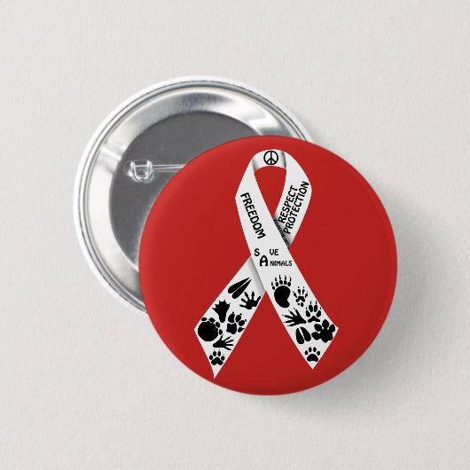 weißes Band Button (Vorne & Hinten)