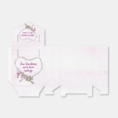 Weißes Band Herz mit rosa Blume Gefälligkeitsbox Geschenkschachtel (Ungefaltet)