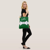 Weißes Band mit Grün: Weihnachten Tasche (Am Model)