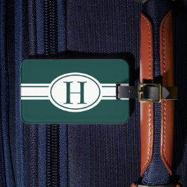 Weißes Band-Oval-Schild, grün Gepäckanhänger