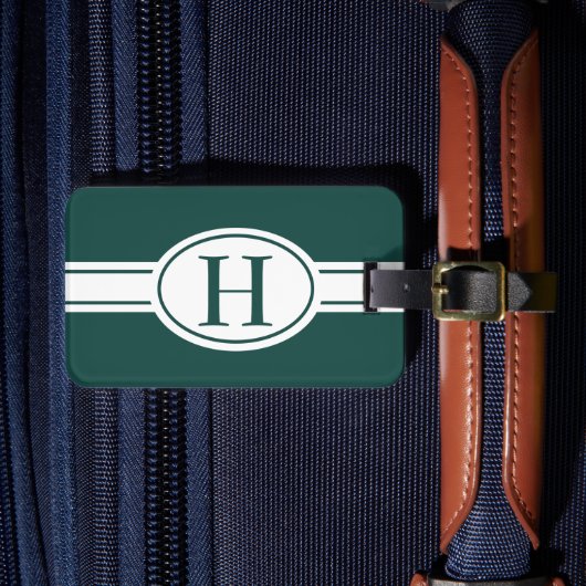 Weißes Band-Oval-Schild, grün Gepäckanhänger (Vorderseite Insitu 4)