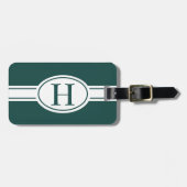 Weißes Band-Oval-Schild, grün Gepäckanhänger (Vorderseite horizontal)