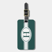 Weißes Band-Oval-Schild, grün Gepäckanhänger (Vorderseite vertikal)