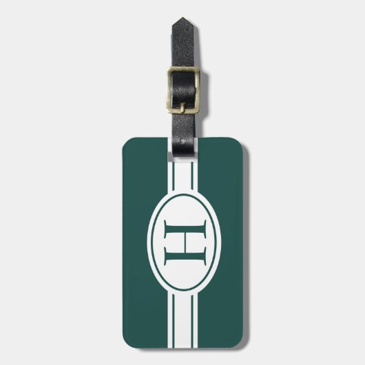 Weißes Band-Oval-Schild, grün Gepäckanhänger (Vorderseite vertikal)