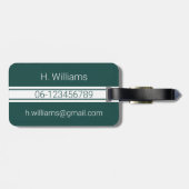 Weißes Band-Oval-Schild, grün Gepäckanhänger (Rückseite horizontal)