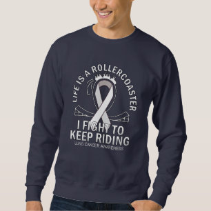 Weißes Band zur Sensibilisierung für Lungenkrebs Sweatshirt