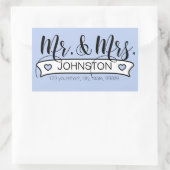 Weißes Banner mit neuem Namen Rechteckiger Aufkleber (Tasche)