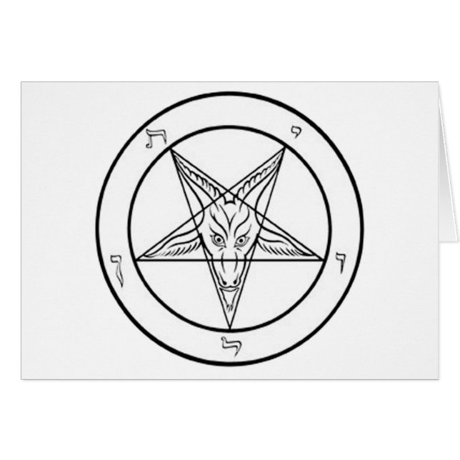 weißes baphomet eingeschlossene GRAFIK (Vorderseite (Horizontal))