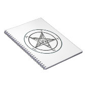 Weißes Baphomet Notizbuch Notizblock (Rechte Seite)