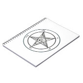 Weißes Baphomet Notizbuch Notizblock (Linke Seite)