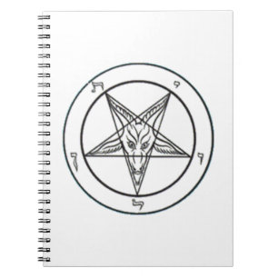Weißes Baphomet Notizbuch Notizblock