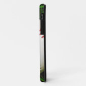 Weißes Baseball mit rotem Stich Case-Mate iPhone Hülle (Hinten/Links)