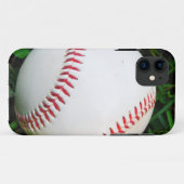 Weißes Baseball mit rotem Stich Case-Mate iPhone Hülle (Rückseite (Horizontal))