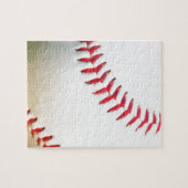 Weißes Baseball mit rotem Stich Puzzle (Horizontal)