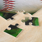 Weißes Baseball mit rotem Stich Puzzle (Seite)