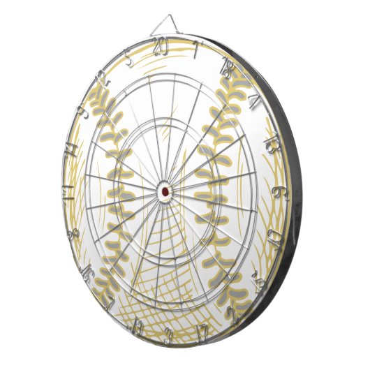 Weißes Baseball mit rotem Stitching Dart Board Dartscheibe (Vorderseite rechts)