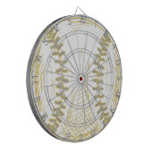 Weißes Baseball mit rotem Stitching Dart Board Dartscheibe (Vorderseite Links)