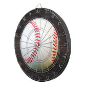 Weißes Baseball mit rotem Stitching Dart Board Dartscheibe (Vorderseite rechts)