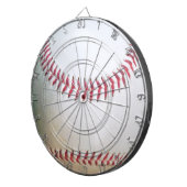 Weißes Baseball mit rotem Stitching Dart Board Dartscheibe (Vorderseite rechts)