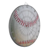 Weißes Baseball mit rotem Stitching Dart Board Dartscheibe (Vorderseite Links)