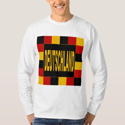 Weißes basisches T-Shirt DEUTSCHLAND (Vorderseite)