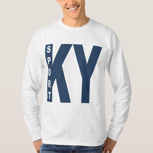 Weißes basisches T-Shirt KENTUCKY SPORT (Vorderseite)