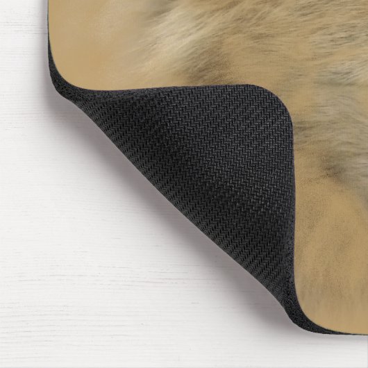 Weißes Bauholz-Wolf-Kreide-Zeichnen Mousepad (Ecke)