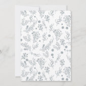 Weißes Beerenrahmen-Feiertags-Party Einladung (Rückseite)