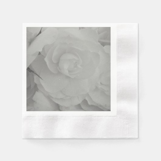 Weißes Begonia-Papier Napkins Serviette (Vorderseite)