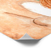 Weißes Begrüßungszeichen für Waldtiere Poster (Ecke)