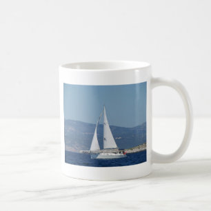 Weißes Beneteau Sloop Kaffeetasse