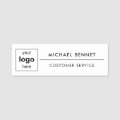 Weißes Berufliches Geschäft mit benutzerdefinierte Namensschild (Vorderseite)